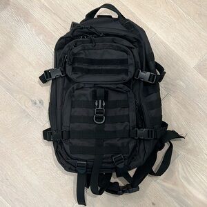 Military Black Tactical Assault Backpack- MOLLE